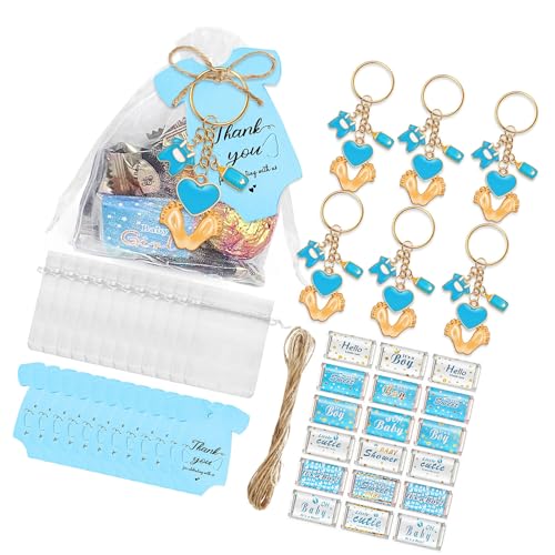 Fcnjsao 6/20pcs Baby Füße Anhänger Keychain Set Partyzubehör Beinhaltet Kordebeutel Hanging Label Für Babypartys Hochzeit von Fcnjsao