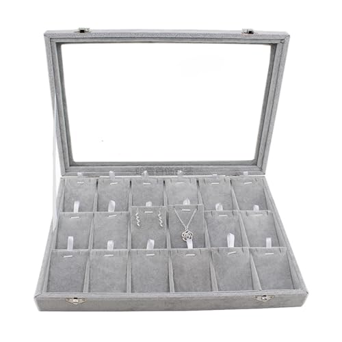 Fcnjsao Anspruchsvolle Schmuckschatulle mit Fächern, Plüsch-Schmuckbehälter, sicherer Deckel, Design-Box für sichere Verzierungen Fcnjsao Anspruchsvolle Schmuckschatulle mit Fächern, Plüsch-Schmuckbehälter, sicherer Deckel, Design-Box für sichere Verzierungen von Fcnjsao