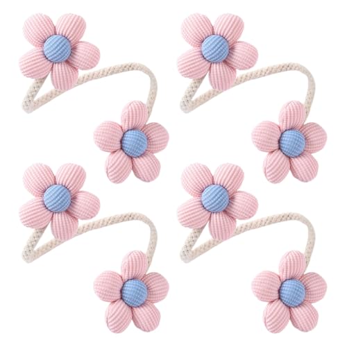 Fcnjsao Bunte Blumen Vorhang Krawatten Clips Set Mit 4 Dekorativen Vorhanghaltern Metallseil Raffhalter Für Fensterdekorationen von Fcnjsao