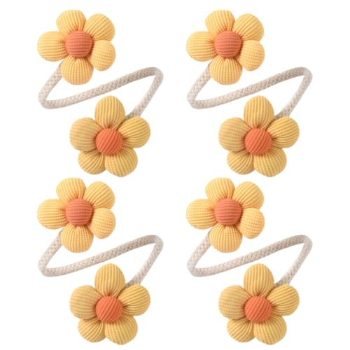 Fcnjsao Bunte Blumen Vorhang Krawatten Clips Set Mit 4 Dekorativen Vorhanghaltern Metallseil Raffhalter Für Fensterdekorationen von Fcnjsao