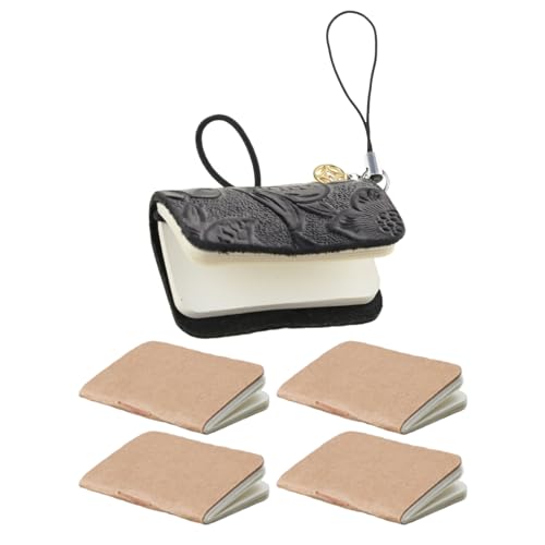 Fcnjsao Echtes Ledertasche Notebook Kompakt Ledertasche Schlüsselbund Für Cafés Kritzel Und Reisen von Fcnjsao
