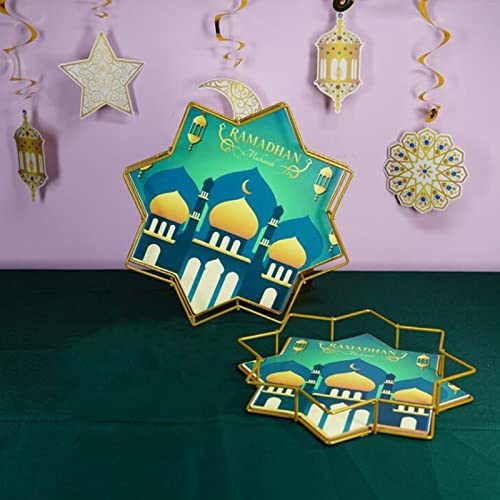 Fcnjsao Eid Serviertabletts Set Metall Kuchen Dessert Ablagetablett Fcnjsao Eid Serviertabletts Set Metall Kuchen Dessert Ablagetablett von Fcnjsao