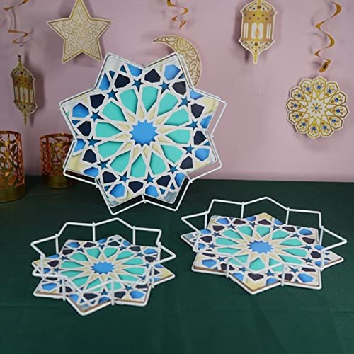 Fcnjsao Eid Serviertabletts Set Metall Kuchen Dessert Ablagetablett Fcnjsao Eid Serviertabletts Set Metall Kuchen Dessert Ablagetablett von Fcnjsao