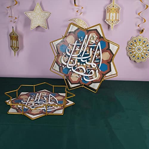 Fcnjsao Eid Serviertabletts Set Metall Kuchen Dessert Ablagetablett Fcnjsao Eid Serviertabletts Set Metall Kuchen Dessert Ablagetablett von Fcnjsao