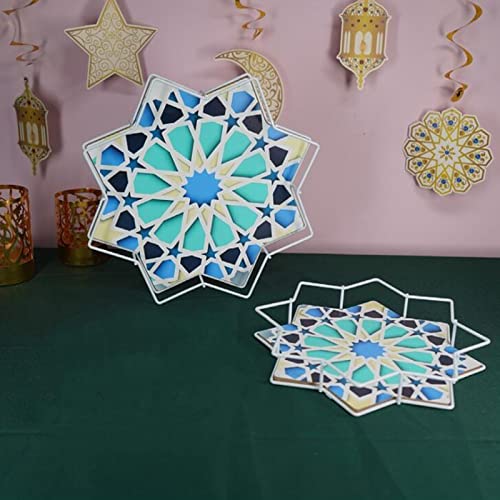 Fcnjsao Eid Serviertabletts Set Metall Kuchen Dessert Ablagetablett Fcnjsao Eid Serviertabletts Set Metall Kuchen Dessert Ablagetablett von Fcnjsao