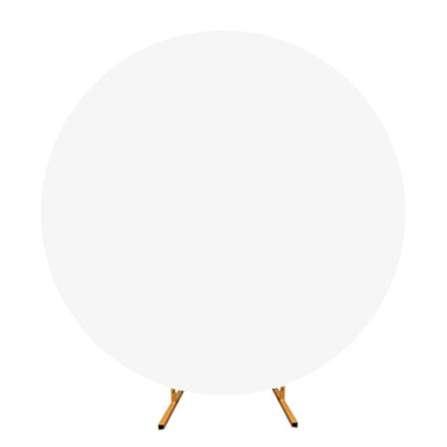 Fcnjsao Elegante runde Polyester-Abdeckungen für Hochzeits- und Party-Dekoration, Hintergrundabdeckungen mit elastischen Bändern und Schnallen von Fcnjsao