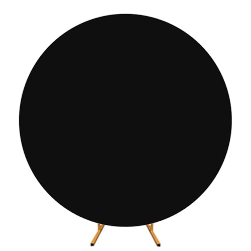 Fcnjsao Elegante runde Polyester-Abdeckungen für Hochzeits- und Party-Dekoration, Hintergrundabdeckungen mit elastischen Bändern und Schnallen von Fcnjsao