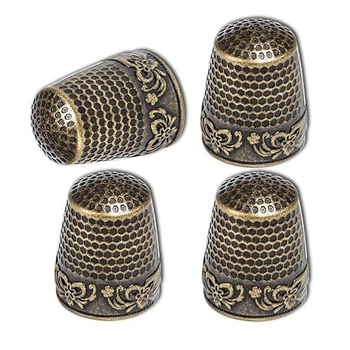 Fcnjsao Fingerhut, Leder, Münze, Fingerschutz, Nähen, Fingerhut, Ringe, verstellbare Metall-Fingerschutzringe Fcnjsao Fingerhut, Leder, Münze, Fingerschutz, Nähen, Fingerhut, Ringe, verstellbare Metall-Fingerschutzringe von Fcnjsao