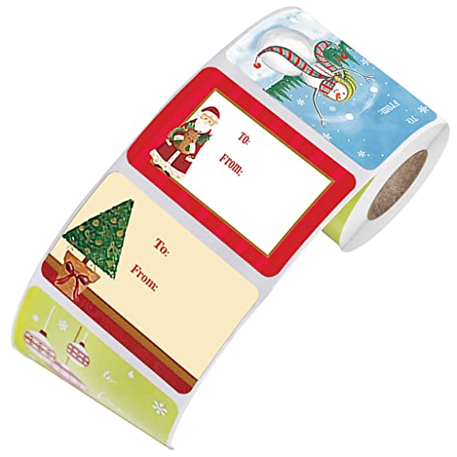 Fcnjsao Frohe Weihnachten, Aufkleber, selbstklebend, zum Verpacken von Aufklebern, Verpackungen, Etiketten, 250 Stück von Fcnjsao