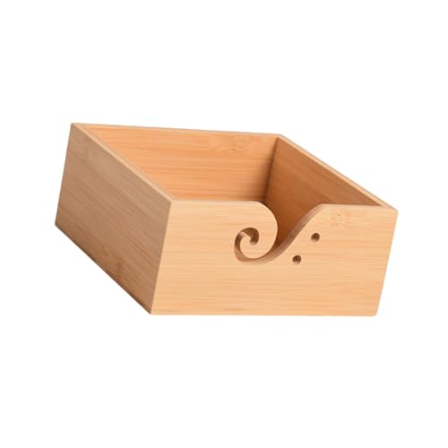Fcnjsao Garnschale aus Holz mit Deckel, Garnaufbewahrungshalter mit geschnitzten Löchern, Garnspender, Strickwolle, Organizer zum Stricken Fcnjsao Garnschale aus Holz mit Deckel, Garnaufbewahrungshalter mit geschnitzten Löchern, Garnspender, Strickwolle, Organizer zum Stricken von Fcnjsao