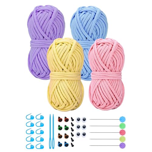 Fcnjsao Häkelnadel-Set, Nähmarker, Baumwollgarn, Push-Pin, Häkelgarn-Set, Strickzubehör zum Stricken und Häkeln Fcnjsao Häkelnadel-Set, Nähmarker, Baumwollgarn, Push-Pin, Häkelgarn-Set, Strickzubehör zum Stricken und Häkeln von Fcnjsao