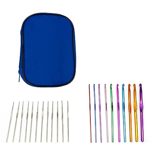 Fcnjsao Häkelnadel-Set mit Aufbewahrungstasche für alle Fähigkeiten zum Weben und Nähen, verschiedene Projekte Fcnjsao Häkelnadel-Set mit Aufbewahrungstasche für alle Fähigkeiten zum Weben und Nähen, verschiedene Projekte von Fcnjsao