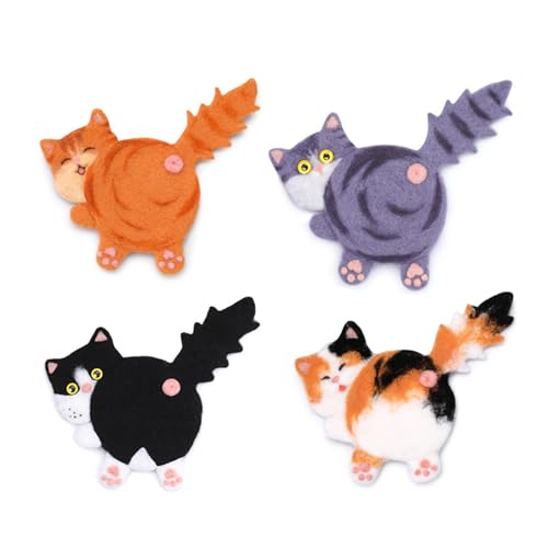 Fcnjsao Katzen-Untersetzer, Nadelfilz-Starter-Kits, Nadelwolle, Filzwerkzeug-Kits, Nadelfilzzubehör Fcnjsao Katzen-Untersetzer, Nadelfilz-Starter-Kits, Nadelwolle, Filzwerkzeug-Kits, Nadelfilzzubehör von Fcnjsao