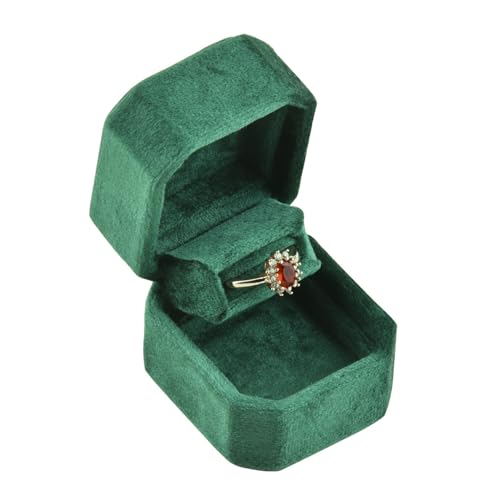 Fcnjsao Luxuriöse Doppeltür-Schmuckschatulle, schützende Plüsch-Schmuck-Tragetasche für Erbstücke und feine Stücke, 1 Stück von Fcnjsao