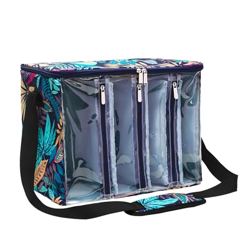Fcnjsao Mehrzweck-Häkeltasche, Organizer, Häkel-Enthusiasten, Garnhalter, Tasche, geräumige Organizer für Strickutensilien von Fcnjsao