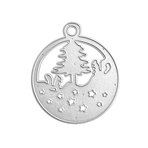 Fcnjsao Metall-Stanzformen für Weihnachtsanhänger, zum Basteln, Karbonstahl, Prägeschablone, Scrapbooking, für Kartenstanzformen von Fcnjsao