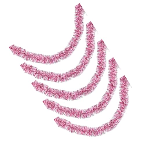 Fcnjsao Set mit 5 Herz-Luftschlangen für Valentinstag, Party, bunte Hängedekoration, Hochzeit oder Schaufensterdekoration, Ornament von Fcnjsao