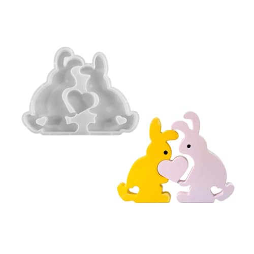 Fcnjsao Silikonformen, Tierformen, Herz, Kaninchen, Gips, Gießformen, Ostern, Ornamente, Formen für die Herstellung Fcnjsao Silikonformen, Tierformen, Herz, Kaninchen, Gips, Gießformen, Ostern, Ornamente, Formen für die Herstellung von Fcnjsao