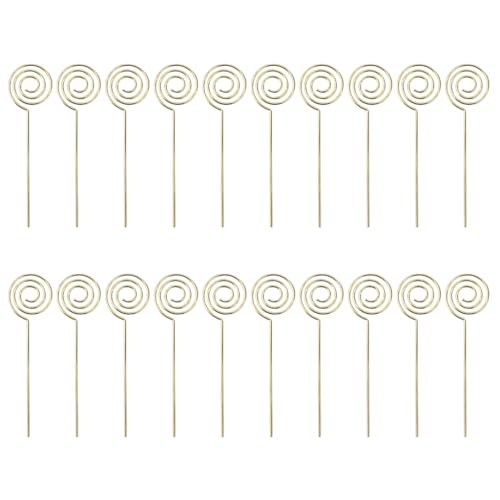 Fcnjsao Stilvolles Metalldraht, Memo-Clip-Set, 20 Stück, für Notizkarten, Karten, Karbonstahl, rund, für Party, Hochzeit, Foto, Kuchen, Dekorationen Fcnjsao Stilvolles Metalldraht, Memo-Clip-Set, 20 Stück, für Notizkarten, Karten, Karbonstahl, rund, für Party, Hochzeit, Foto, Kuchen, Dekorationen von Fcnjsao
