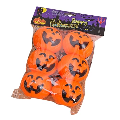 Fcnjsao Süßigkeitenkorb mit Halloween-Flamme als Tischdekoration oder Blumentopf für Süßes oder Leckereien von Fcnjsao