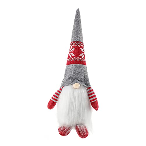 Fcnjsao Weihnachtsdekoration, handgefertigt, stehend, skandinavischer Tomte-Plüsch, für Zuhause, Tischdekoration, Weihnachtsmann-Figuren von Fcnjsao