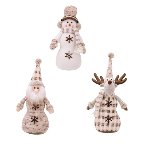 Fcnjsao Weihnachtsmann/Schneemann/Hirsch, doppellagig, handgefertigt, Urlaubsdekoration, dekoratives Ornament für den Tisch Fcnjsao Weihnachtsmann/Schneemann/Hirsch, doppellagig, handgefertigt, Urlaubsdekoration, dekoratives Ornament für den Tisch von Fcnjsao