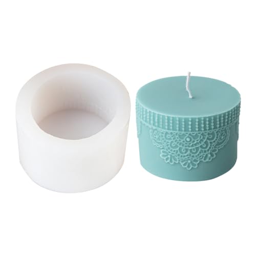 Flexible Silikonkerzenform Spitze Muster Zylinder Aromatherapie Form Epoxidharz Wachsform Schmuckzubehör Zuzulegen Flexible Silikonkerzenform Spitze Muster Zylinder Aromatherapie Form Epoxidharz Wachsform Schmuckzubehör Zuzulegen von Fcnjsao