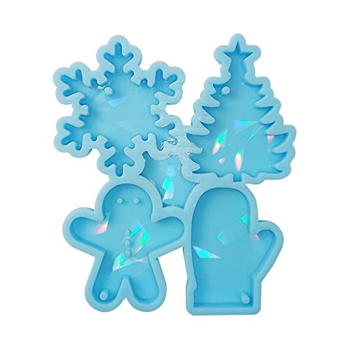 Glänzende Silikon-Weihnachtsformen, leicht, Weihnachtsform, Anhänger, Ornamente, Schmuck, Epoxidharz, Bastelform von Fcnjsao