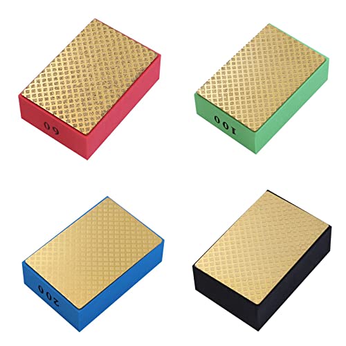 Glas Marmor Beton Stein Handpolierpad 60# 100# 200# Goldene Beschichtung Keramik Fliesen Glas Holz Trimmen von Fcnjsao