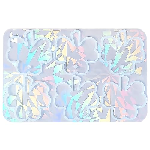 Holographische Anhänger Harzform Mit Loch Schlüsselbundohrring Halskette Charm Silikonform Schmuckhänge Origination von Fcnjsao