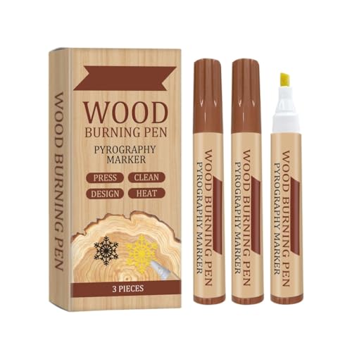 Holzbrennstift, Brandmalerei, Marker, Holzbasteln, Brennstift für Kinder, Erwachsene, Holzmalerei, Handwerk, Holzbrennstift, 3 Stück Holzbrennstift, Brandmalerei, Marker, Holzbasteln, Brennstift für Kinder, Erwachsene, Holzmalerei, Handwerk, Holzbrennstift, 3 Stück von Fcnjsao