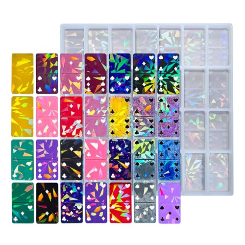 Mehrzweck Silikonform Für Dominos Und Anhänger 28 Hohlraum Epoxidharz Crafting Werkzeug Für Home Entertainment Mehrzweck Silikonform Für Dominos Und Anhänger 28 Hohlraum Epoxidharz Crafting Werkzeug Für Home Entertainment von Fcnjsao