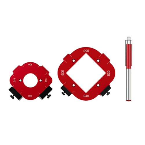 Oberfräsen-Eckradius-Schablone, Aluminiumfräsenführungen für Holzbearbeitung, Eckfräsenführungs-Set von Fcnjsao