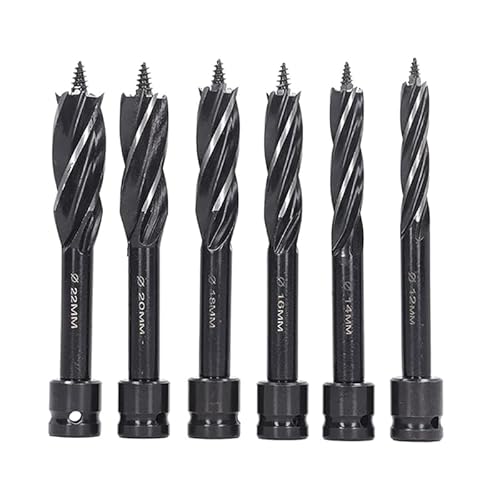Schlangenbohrer-Set, Sechskantschaft, 6-teilig, Karbonstahl, 4 Kanten, 4 Rillen für Holzbearbeitung Schlangenbohrer-Set, Sechskantschaft, 6-teilig, Karbonstahl, 4 Kanten, 4 Rillen für Holzbearbeitung von Fcnjsao