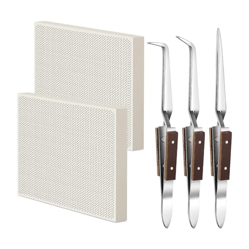Schmucklötausrüstung Lötbrett Metall Verriegelung Pinzetten Tongs Set Wabenlötplatte Für Schmuckherstellung von Fcnjsao
