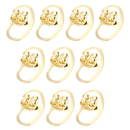 Set mit 10 sicheren Ohrring-Verschlüssen, Kupplung, sichere Verriegelung, Ohrringstecker, geeignet für Ohrringe, Schmuck von Fcnjsao
