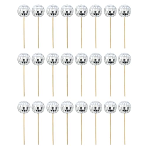 Set mit 24 reflektierenden Kugeln, Kuchenspieße für Geburtstag, Hochzeit, Feier, Kuchendekoration, Zubehör Set mit 24 reflektierenden Kugeln, Kuchenspieße für Geburtstag, Hochzeit, Feier, Kuchendekoration, Zubehör von Fcnjsao