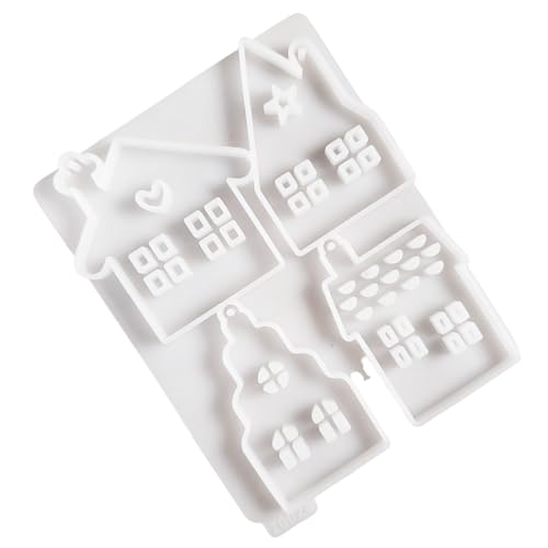 Silikon-Haus-Schlüsselanhänger-Form-Set, Heimdekoration, Schlüsselanhänger, Basteln, eleganter Schlüsselanhänger, Formwerkzeug, Schmuckzubehör von Fcnjsao