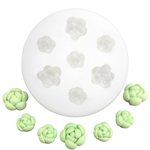 Sukkulenten/Blumen-Formen, flexible Aromatherapie-Formen, Fondant, Kuchen, Basteln, Heimdekorationen, Formen von Fcnjsao