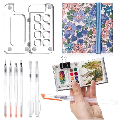 Fcuajdkq 12-teiliges Mini-Aquarellpaletten-Set für Künstler, Studenten, Malerbedarf Fcuajdkq 12-teiliges Mini-Aquarellpaletten-Set für Künstler, Studenten, Malerbedarf von Fcuajdkq