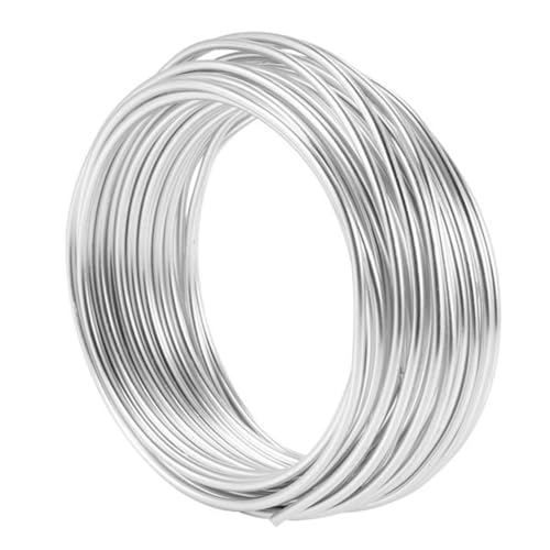 Fcuajdkq 2 Stück Aluminiumdraht, 3 mm, handgefertigter Silberdraht, 10 m, für Schmuckherstellung, Modellierung, Bonsai und Modell Fcuajdkq 2 Stück Aluminiumdraht, 3 mm, handgefertigter Silberdraht, 10 m, für Schmuckherstellung, Modellierung, Bonsai und Modell von Fcuajdkq