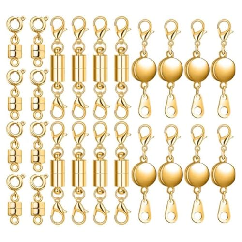 Fcuajdkq 24 Magnetverschlüsse und Druckknöpfe für Halsketten, Schmuck, Verriegelung, Armbandverlängerung für Schmuckherstellung Fcuajdkq 24 Magnetverschlüsse und Druckknöpfe für Halsketten, Schmuck, Verriegelung, Armbandverlängerung für Schmuckherstellung von Fcuajdkq