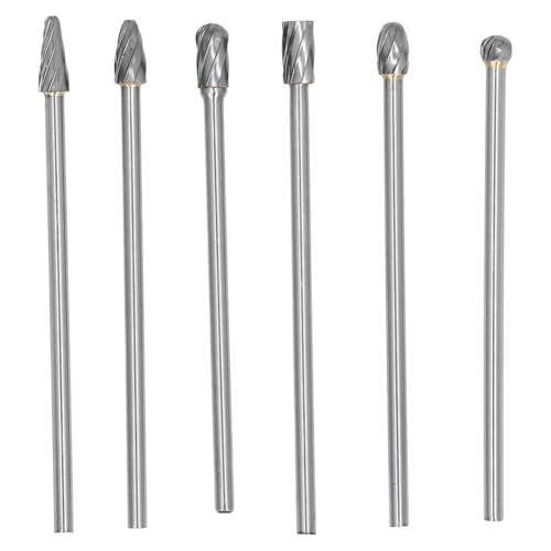 Fcuajdkq 6-teiliges Hartmetall-Fräser-Set, Zylinderkopf-Bohrer, solide rotierende Polierwerkzeuge zum Bohren und Schnitzen von Holz Fcuajdkq 6-teiliges Hartmetall-Fräser-Set, Zylinderkopf-Bohrer, solide rotierende Polierwerkzeuge zum Bohren und Schnitzen von Holz von Fcuajdkq