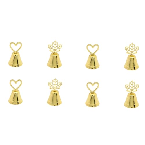 Fcuajdkq 8 goldene Kartenhalter, 2 Stile in Glockenform, Tischnummern, Glöckchen, Notizen für Bücher, Fotohalter, Clips für die Dekoration des Hauses Fcuajdkq 8 goldene Kartenhalter, 2 Stile in Glockenform, Tischnummern, Glöckchen, Notizen für Bücher, Fotohalter, Clips für die Dekoration des Hauses von Fcuajdkq