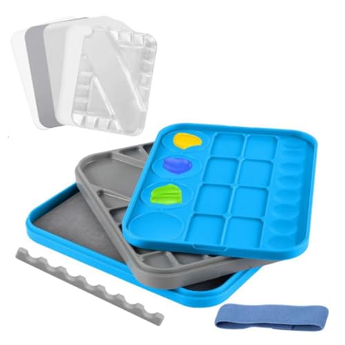Fcuajdkq Stay Wet für Miniatur-Malset, Farbpaletten, Pinselhalter, Aufbewahrung von Farbmischungen, Bastelklassen Fcuajdkq Stay Wet für Miniatur-Malset, Farbpaletten, Pinselhalter, Aufbewahrung von Farbmischungen, Bastelklassen von Fcuajdkq