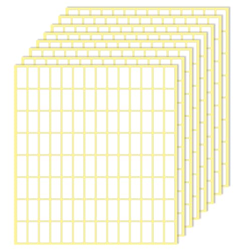 3360 Stück weiße Etiketten Aufkleber 10 x 20 mm kleine Selbstklebend Klebeetiketten zum Beschriften Preisschilder Universal Haushaltsetiketten zum Ordner Schule Büro Küche von FdcLixuvol