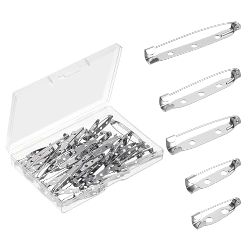 50 Stück Broschennadeln, Anstecknadel 5 Größen Anstecker Pin Silber Sicherheitsnadeln Metall Pins Sichere Verschlussspange Für Schmuck- Und Handarbeiten Broschennadel Sicherheitsnadel 50 Stück Broschennadeln, Anstecknadel 5 Größen Anstecker Pin Silber Sicherheitsnadeln Metall Pins Sichere Verschlussspange Für Schmuck- Und Handarbeiten Broschennadel Sicherheitsnadel von FdcLixuvol