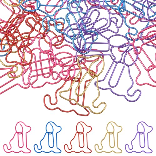 50 Stück Bunte Hund Lesezeichen Süße Büroklammern Tierform Büroklammern Mit Hundemotiv Hund Katze Büroklammerns Tier-Lesezeichen-Clips Für Frauen, Männer, Hundeliebhaber, Lehrer, Studenten 50 Stück Bunte Hund Lesezeichen Süße Büroklammern Tierform Büroklammern Mit Hundemotiv Hund Katze Büroklammerns Tier-Lesezeichen-Clips Für Frauen, Männer, Hundeliebhaber, Lehrer, Studenten von FdcLixuvol