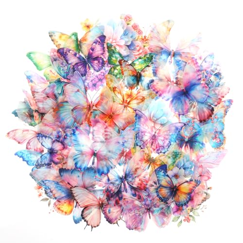 50 Stück Schmetterling Aufkleber, Schmetterling Deko Transparente Scrapbook Sticker Pet Aufkleber Schmetterlinge für Teenager Erwachsene Geschenke Schreibwaren Sammelalbum Gepäck Laptop Fenster 50 Stück Schmetterling Aufkleber, Schmetterling Deko Transparente Scrapbook Sticker Pet Aufkleber Schmetterlinge für Teenager Erwachsene Geschenke Schreibwaren Sammelalbum Gepäck Laptop Fenster von FdcLixuvol