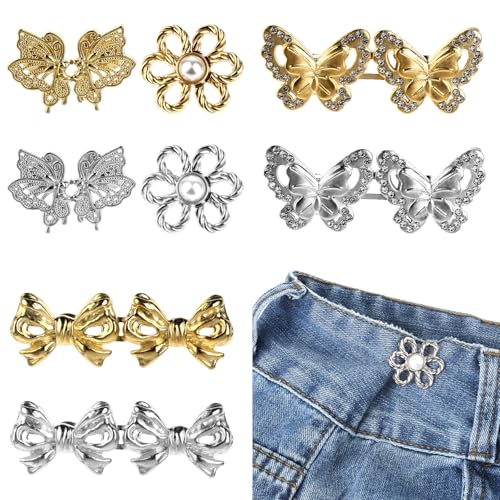 8 Sets hosen enger machen clip, Verstellbaren Jean hosenbund enger machen knöpfe ohne nähen gürtelschlaufen Blütenform Waist Clip Schmetterlingsform Hosen Enger Machen Clip hosenbundstraffer für Hosen 8 Sets hosen enger machen clip, Verstellbaren Jean hosenbund enger machen knöpfe ohne nähen gürtelschlaufen Blütenform Waist Clip Schmetterlingsform Hosen Enger Machen Clip hosenbundstraffer für Hosen von FdcLixuvol